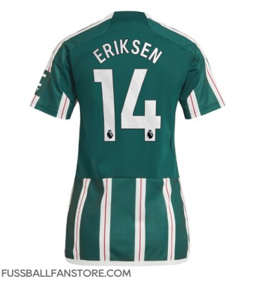 Manchester United Christian Eriksen #14 Replik Auswärtstrikot Damen 2023-24 Kurzarm